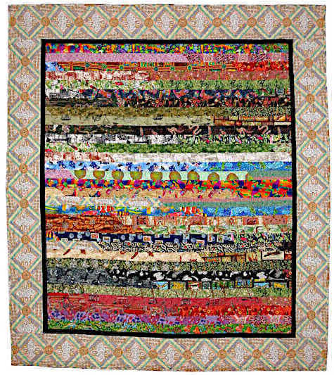 Farhana's Jelly Roll Quilt using Australian Themed Fabric